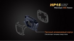 Купить фонарь светодиодный налобный Fenix HP15UE Cree XM-L2(U2), 900 лм, 4-АА