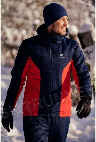 Утеплённая прогулочная куртка Nordski Base Iris/Red мужская
