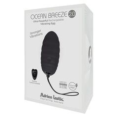 Черное виброяйцо с пультом ДУ Ocean Breeze 2.0 + LRS - 