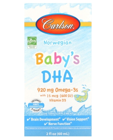 Carlson, Baby's DHA, 1,100 mg Omega-3s with Vitamin D3, 2 fl oz (60 ml)