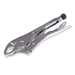 KING TONY (6013-10R) Зажим с фиксатором 250 мм, с закругленными губками