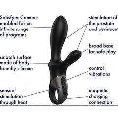 Универсальный смарт вибратор с подогревом Satisfyer Heat Climax+