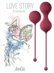Набор бордовых вагинальных шариков Love Story Carmen - 