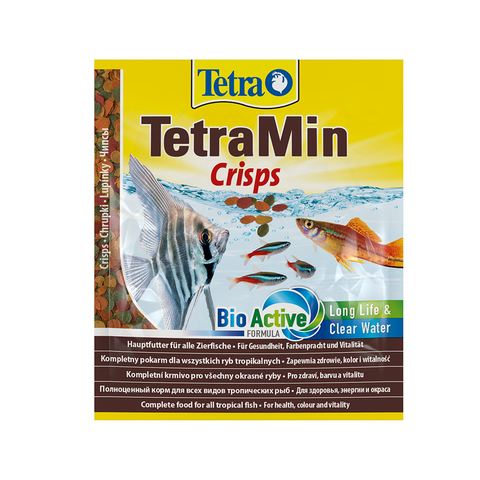 TetraMin Pro Crisps (чипсы) 12г Основной корм для всех видов аквариумных рыб (Германия)