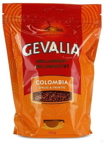купить Кофе растворимый Gevalia Mellanrost Colombia, 200 г пакет (Гевалия)