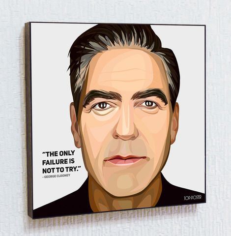Картина постер Джордж Клуни в стиле ПОП-АРТ