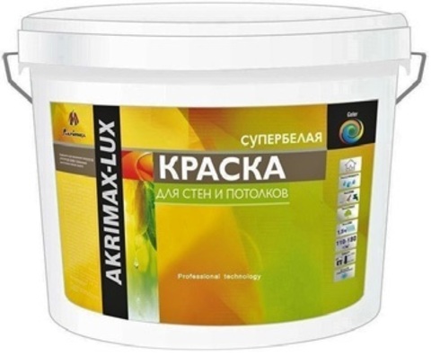 Краска «AKRIMAX-LUX» для стен и потолков для внутренних работ 15кг (48)