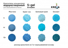 S-gel 31 синий, краситель концентрат универсальный пищевой 20мл