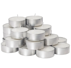 Набор свечей IKEA GLIMMA (ГЛИММА), Белый, 4 часа, 24 шт