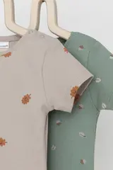 фуфайка для новорожденных  К 301156-2уп/дубовые листочки,мини желуди