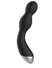 Чёрный вибратор с электростимуляцией E-Stimulation G-spot Vibrator - 19,5 см. - 