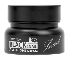 Крем для лица с муцином черной улитки Black Snail All In One Cream FARMSTAY