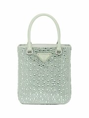 Мини-сумка Prada Duchess с кристаллами светло-зеленый