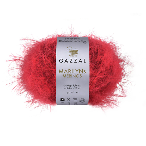 Пряжа Gazzal Marilyn & Merinos 8265 красный