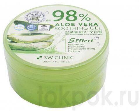 Гель для лица и тела 3W Clinic Aloe Vera Soothing Gel (purity 98 %), 300 мл