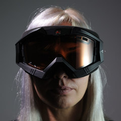 Маска снегоходная ARIETE SNOWMOBILE GOGGLES MEDIUM, черный, двойная вентилируемая линза 13950-MNOO