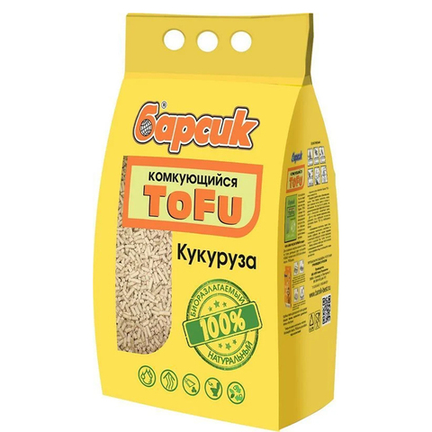 Барсик Кукуруза 4,5 л комкующийся наполнитель (Тофу) TOFU