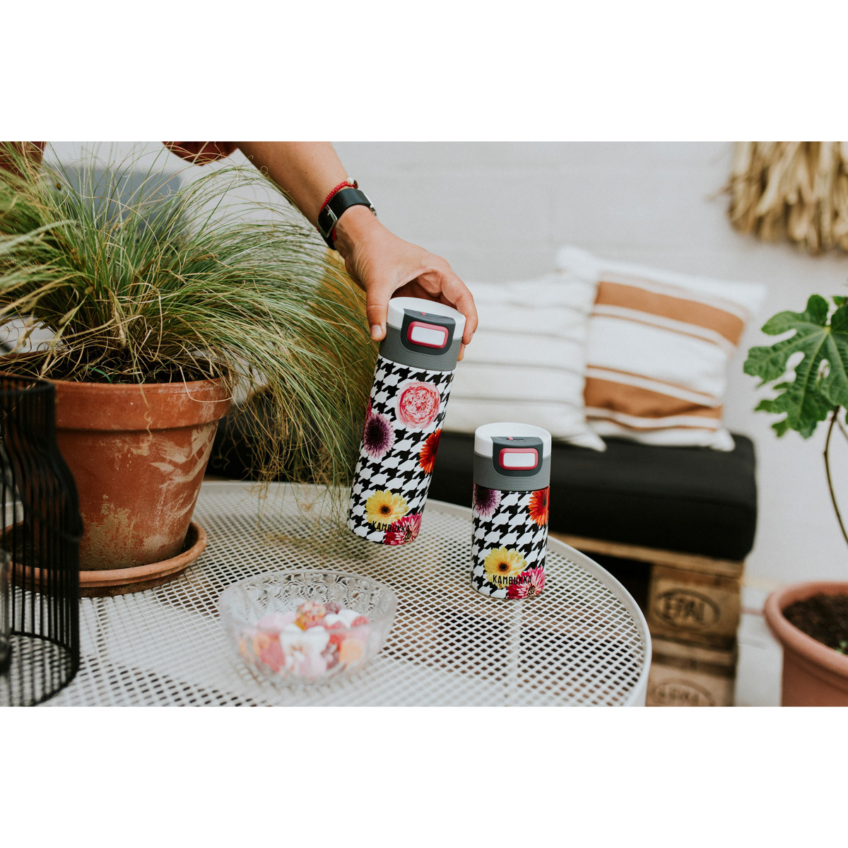 Термокружка Kambukka Etna (300 мл), Цветочный пэтчворк, арт. 11-01037 - фото 4