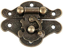 Замок металл для шкатулки "Старинный" 3,8*2,8*0,5см 1364551