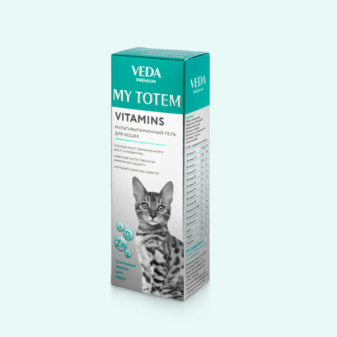 Veda MY TOTEM VITAMINS мультивитаминный гель для кошек 75мл