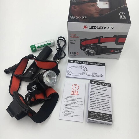 Фонарь налобный Led Lenser H8R, чёрный, светодиодный, (500853)