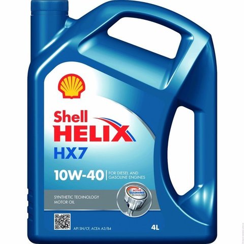 МАСЛО МОТОРНОЕ 10W40 П/С 4л SHELL HX7