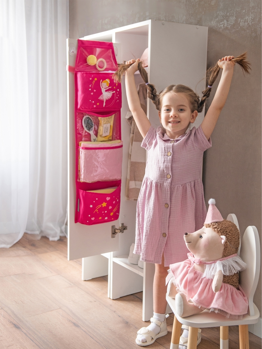 Кармашки в садик 83х24 см, Балерина (розовый)