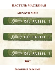 Пастель масляная мягкая профессиональная MUNGYO Gallery Болотный зелёный №232 (3шт)