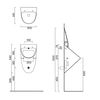 Catalano 0932541001 Писсуар c отв. под крышку Rimless 54x30 , покрытие Cataglaze+, цвет белый глянцевый