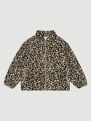 Флисовая куртка на молнии Mjölk Beige Leopard