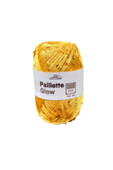 Добавочная нить п/э с пайетками, 25 гр, 140 м, жёлтый