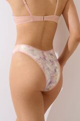 Трусы слипы с высоким вырезом LISCA OLENA 022331 | Мраморный розовый