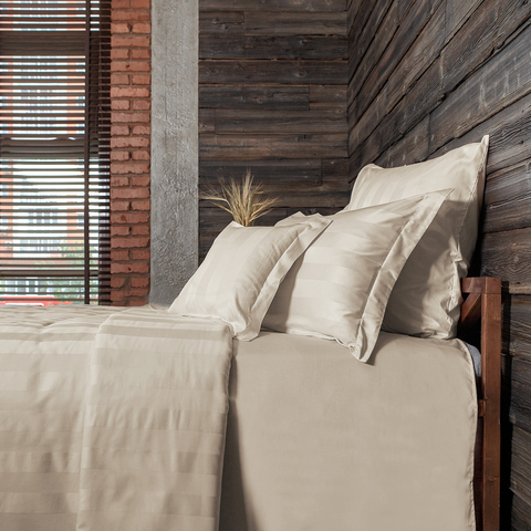 Постельное бельё LaPrima «Urban Classic» (полоса 5х5) мако-сатин (2 сп) - Шампань - купить 2