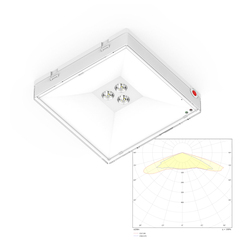 Накладной квадратный аварийный светильник Moncato OT621 SOL IP65