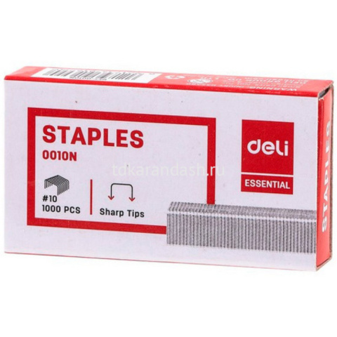 Скобы №10 1000шт. в картонной коробке