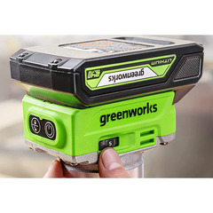 Фрезер аккумуляторный Greenworks G24RO 24V, без АКБ и ЗУ