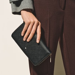 Кошелек Continental 12cc на молнии, из кожи Sartorial