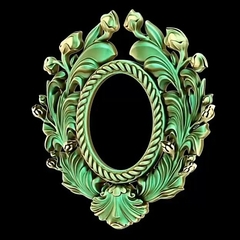 Силиконовый молд № 672 Рамка в венке