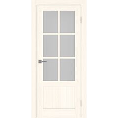 Купить Межкомнатная дверь экошпон Турин 541ПФ.2221 ясень светлый остеклённая