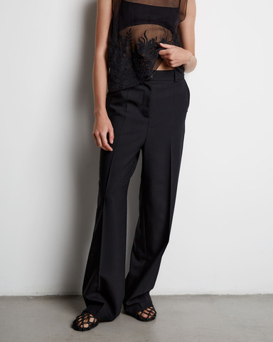 Брюки из шерсти черный