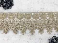 Кружево плетеное, ш. 8,5 см, бежевый