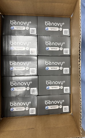 Перчатки нитриловые, нестерильные, н/о, голубой Benovy (M) 100пар/уп /РУ №ФCЗ 2012/12488 от 14.02.2018г/ TG Medical Sdn. Bhd., Малайзия
