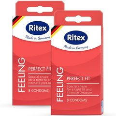 Презервативы анатомической формы с накопителем RITEX PERFECT FIT - 8 шт. - 
