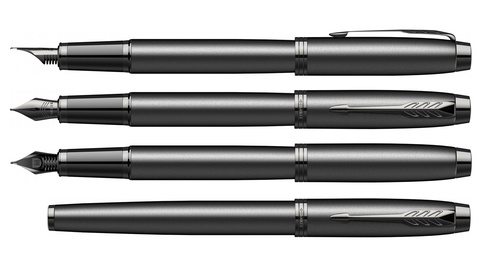 Ручка перьевая Parker IM Achromatic, Black BT, F (2127741)