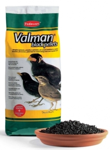 Padovan VALMAN Black Pellets дополнительный корм для насекомоядных птиц 1кг