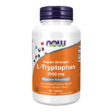 L-триптофан 1000 мг, Double Strength L-Tryptophan, Now Foods, 60 таблеток 1