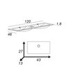 Cezares 55161 URBAN Тумба под раковину с двумя выдвижными ящиками 55161 Frassino scuro, 120x46x62