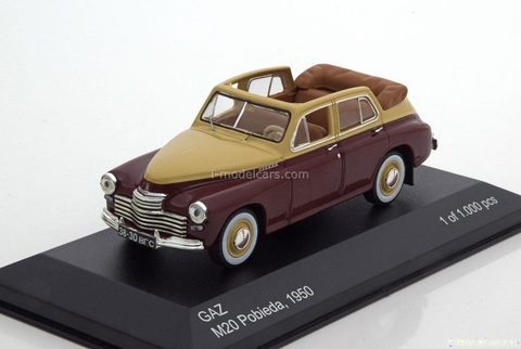 GAZ-M20 Pobieda cabriolet 1950 darkred-creme WhiteBox 1:43