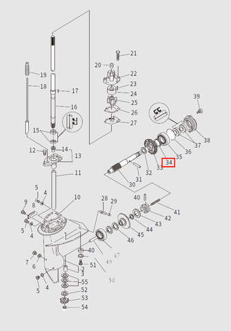 Шайба регулировочная T：0.10MM для лодочного мотора T9.8 Sea-PRO