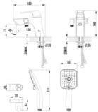 Смеситель на борт ванны с монолитным изливом LEMARK UNIT LM4515C